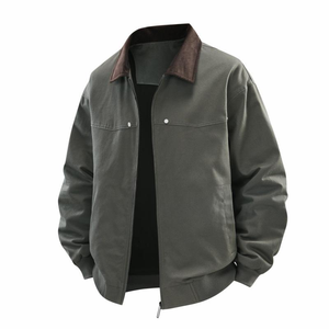 เสื้อแจ็คเก็ตกันลมสำหรับผู้ชาย Oem 2027 รุ่นลำลองเคลือบกันหนาว ป้องกันลม ดีไซน์ฟรี ผลิตจำนวนมาก ซิปด้านหน้า - Product Image 3