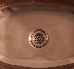 Évier ovale moderne en cuivre, lavabo en métal artisanal avec finition texturée pour salle de bain et cuisine - Product Image 3