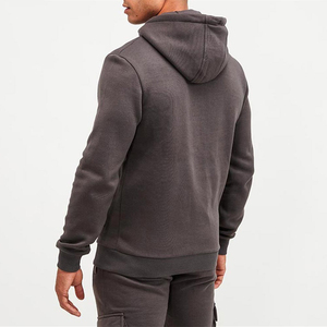 Men's Autumn Tracksuit Set Full-<b>Zip</b> <b>Hooded</b> Sweatshirt With Side Pockets Cargo Joggers Solid Color Casual Wear Regular Fit - Product Image 4