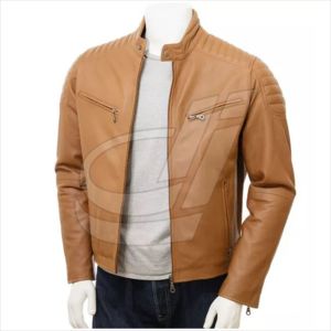แจ็กเก็ตหนัง PU สำหรับผู้ชาย, แจ็กเก็ตหนัง/แจ็คเก็ตหนังสำหรับนักขี่จักรยานนุ่มใส่สบาย - Product Image 1