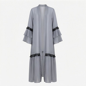 ออกแบบใหม่ ชุดอาบายะห์สไตล์สุภาพสำหรับผู้หญิง ผลิตตามสั่ง สีตามสั่ง ขายดี บริการ OEM ราคาถูก ขายส่ง - Product Image 1