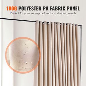 Divisorio Portatile 8x10 Piedi con Ruote, Design Semplice, Schermo per Privacy in Ufficio, Divisorio con Supporto - Product Image 5