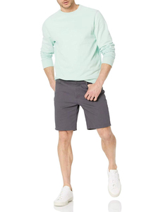 เสื้อสเวตเชิ้ตคอกลมลำลองสำหรับผู้ชาย - เสื้อสเวตเชิ้ตสีเขียวมิ้นท์น้ำหนักเบา - เสื้อผ้าฝ้ายผสมเนื้อนุ่มสำหรับขายปลีก - Product Image 3