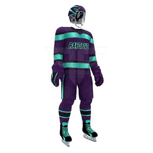 Maillot de hockey sur glace personnalisé avec logo imprimé, vêtements d'équipe de hockey sur glace, maillot de hockey sur glace à séchage rapide, designs de maillots de hockey sur glace bleus - Product Image 4