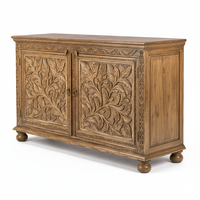 Buffet à deux portes en bois massif de la collection Luxury Majestic Branches, meuble de rangement moderne pour salon et hôtel