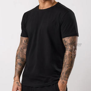 Camisetas de Algodón Extra Grandes Personalizadas para Hombre, Estilo Urbano, con Mezcla de Poliéster/Algodón Tejido e Impresión de Logotipo Personalizado - Product Image 4