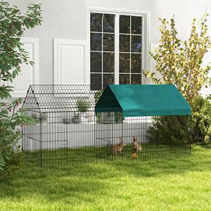 Recinto per Animali Domestici da Interno/Esterno Verde Solido da 87 Pollici con Tetto per Conigli, Galline, Cincillà, per Uso in Soggiorno - Product Image 2