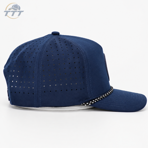 Casquette de golf personnalisée fabriquée au Vietnam, découpée au laser, imperméable, respirante, en polyester, avec logo brodé, OEM ODM, vente en gros - Product Image 4