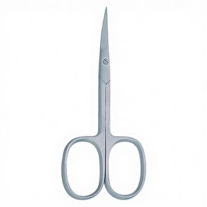 Ciseaux à cuticules incurvés (lame en acier inoxydable multi-usages, manche en plastique, pointe extra fine, lame longue) - Product Image 1