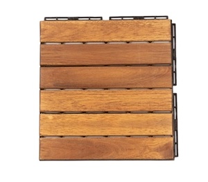 Kanhome 4-Slats Azulejos de cubierta de madera entrelazados de 19mm de espesor para jardín al aire libre Camino Balcón Decoración Venta al por mayor Fábrica Mejor - Product Image 5