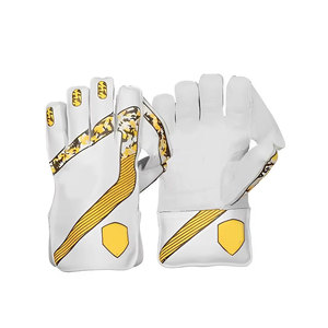 Guantes Profesionales de Críquet con Palma de Cuero Premium, Malla Transpirable en los Dedos, Cierre Ajustable en la Muñeca - Product Image 2