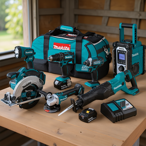 18V Cordless Power <b>Tool</b> Combo <b>Kit</b> 7 Piece Heavy Duty Lithium Ion Set - Product Image 3