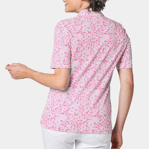 เสื้อโปโลสำหรับขี่ม้าแบบ OEM สำหรับผู้หญิง ผลิตจากโพลีเอสเตอร์ พิมพ์ลายแบบ Sublimation  สามารถปรับแต่งได้ตามต้องการ - Product Image 2