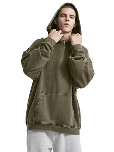 Fabricant en gros de sweats à capuche délavés à l'acide pour hommes, vêtements d'hiver, mode, personnalisation de votre propre marque, sweats à capuche décontractés unisexes - Product Image 3