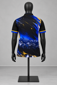 Polo de Manga Corta con Estampado de Montaña, Sublimado, de Secado Rápido, Tejido de Poliéster, Ropa Casual - Product Image 4