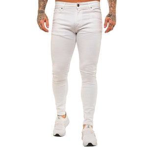 Vente en gros usine : Pantalon en jean long coupe crayon délavé, noir, extensible, pour homme, couleur personnalisable, style unique et tendance - Product Image 4