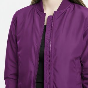New Women's Vibrant Woven <b>Zip</b>-<b>Up</b> Bomber <b>Jacket</b> Outerwear Casual Streetwear Windproof Breathable Custom Logo Spring Autumn - Product Image 5