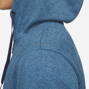 Chandails à capuche personnalisés en polaire super douce brodée en coton épais 100% pour hommes - Product Image 3