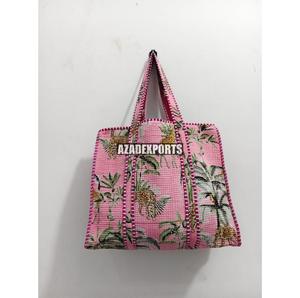 Bolsa de Mano de Lona Pintada a Mano con Estampado de Tigre, Estilo Bohemio, Gran Capacidad, Abertura Superior, Bolsa de Compras - Product Image 2