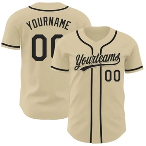 Premium Best Selling Solid Color <b>Baseball</b> Jersey Front Half 100% Polyester Breathable Quick Dry Custom Design Team Wear Unisex - Product Image 2
