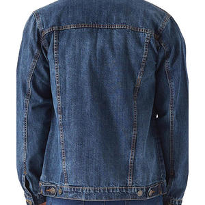 Chaquetas Vaqueras de Mezclilla de Calidad para Hombre, Corte Ajustado, Color Sólido, 100% Algodón, Tallas Grandes - Product Image 4