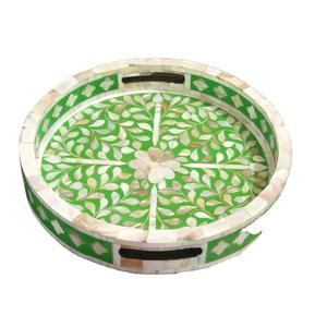 Bandeja Feng Shui de Lujo Hecha a Mano con Incrustaciones de Hueso Ecológicas, Diseño Decorativo Elegante, Calidad Premium para Servir en el Hogar y la Cocina - Product Image 4