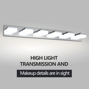 Modern 6-<b>Light</b> Chrome LED <b>Vanity</b> <b>Mirror</b> <b>Light</b> Fixture for Bathrooms and Makeup Tables - Product Image 6