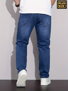 <b>Men's</b> Summer Leisure Fitness Jeans Light Blue Washed Denim Trending Breathable Mesh <b>Camouflage</b> Straight Hip-Hop Polyester Cotton - Product Image 5