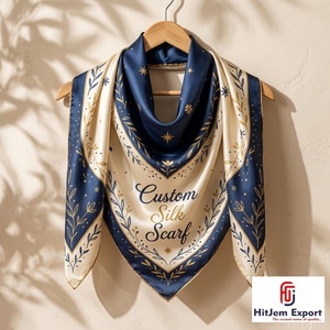 Pañuelo Cuadrado Personalizado con Impresión Exclusiva, Estilo Seda, Hijab de Moda, Chal para la Cabeza, Fabricante Textil de Marca Privada OEM ODM - Product Image 2