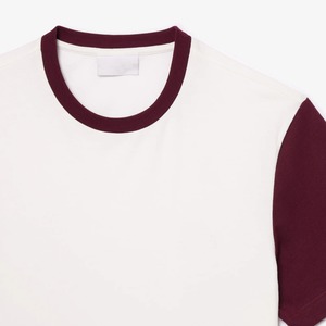 Camiseta de Manga Corta con Cuello Redondo para Hombre, Corte Regular, Estilo Casual, Ribete en Contraste, Manga Raglán, Color Sólido, 100% Algodón Jersey - Product Image 3