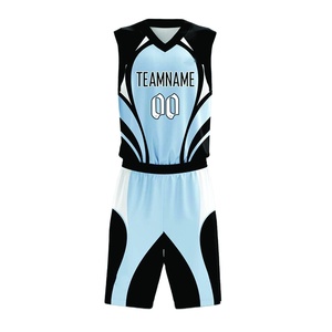 Uniforme de Baloncesto Transpirable 100% Poliéster Directo de Fábrica, Logotipo Personalizado Impreso, Conjuntos de Tallas Grandes, Diseña Tu Propio Uniforme de Baloncesto - Product Image 4
