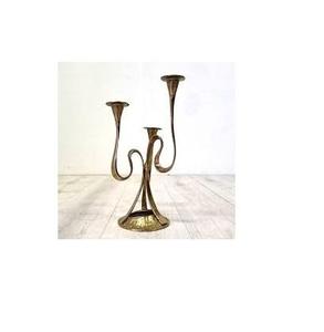 Ensemble de 3 bougeoirs modernes en métal doré pour mariages, événements festifs, support à bougies en fer fait main pour la décoration de la maison, décoration de table - Product Image 5