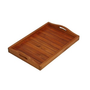 Diseños personalizables, bandejas grandes de acacia para servir bocadillos y bebidas, uso comercial, suministros para restaurantes, bandejas decorativas hechas a mano - Product Image 6