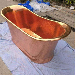 Baignoire autoportante Daystar Trade Exclusive en cuivre de qualité supérieure, personnalisée, en cuivre pur, écologique, de forme ovale, style luxueux - Product Image 3