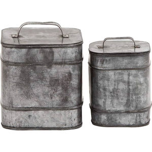 Bocaux en métal galvanisé très demandés, excellente qualité, vente chaude, ustensiles de cuisine décoratifs, bocaux en métal avec couvercle en bois - Product Image 4