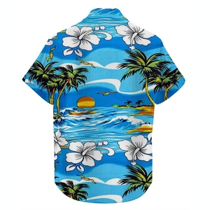 เสื้อเชิ้ตชายหาดพิมพ์ลายดิจิทัลสำหรับฤดูร้อน ระบายอากาศได้ดี สวมใส่สบาย เหมาะสำหรับวันหยุดพักผ่อน ท่องเที่ยว แฟชั่นชายหาด - Product Image 3