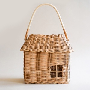 Cesta de mimbre para el hogar, cestas de bebé tejidas a mano, cesta de almacenamiento para niños, para jugar en la playa y al aire libre - Product Image 3