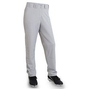 Men's Gray Baseball Pants Button Fly Regular Fit Breathable Polyester Solid Color With <b>Pockets</b> All Seasons Apparel - Product Image 3