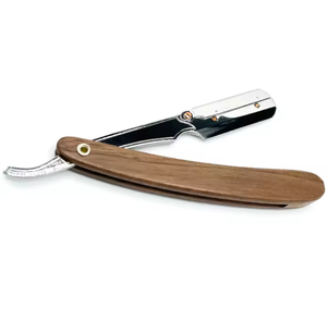 Navaja de Afeitar Profesional de Acero Inoxidable con Mango de Madera, Afeitadora Manual para Barba, Personalizable para Hombres - Product Image 2