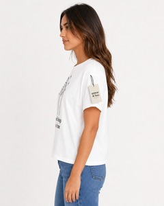 เสื้อยืดทรงบ็อกซี่สำหรับผู้หญิง เสื้อโอเวอร์ไซส์ลำลอง ผ้าฝ้าย แขนสั้น ทรงหลวม สตรีทแวร์ฤดูร้อน ผ้าระบายอากาศได้ดี สวมใส่สบายทุกวัน - Product Image 3