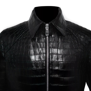 Chaqueta de Cuero Vacuno Genuino con Grabado Personalizado para Hombre, Transpirable, Ecológica, Resistente al Viento, Estilo Sólido y Moderno para Invierno - Product Image 4