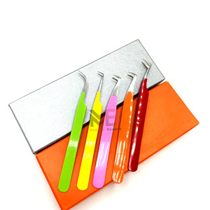Nouvelles pinces à épiler de haute qualité pour cils, en acier inoxydable, multicolores, à pointe fine. - Product Image 4