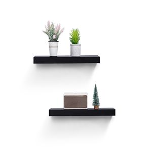 18.11 <b>Floating</b> Wood Shelves Wall Mounted Hanging Shelves for Bathroom Bedroom Living Room Kitchen-for Book Storage - Product Image 2