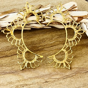 High Demand <b>Cuff</b> Earrings Tribal Brass Jewelry Women 18k Gold Plated Celestial Sun Flare <b>Ear</b> <b>Cuffs</b> Earrings Wholesale/OEM/ODM - Product Image 2