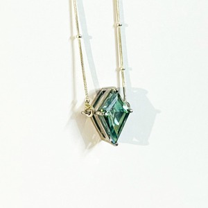6 Carat Blue Kite Shape Moissanite Fashion Pendant With Chain 925 Sterling Silver making To The Jewellery Gift For Her / Him - Product Image 2