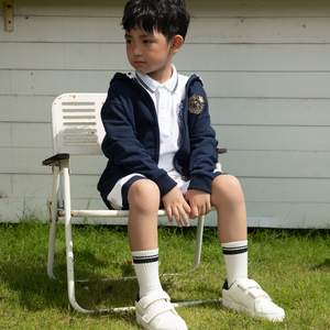 Sudadera con capucha Mabell Unisex, nueva moda, 100% algodón, cremallera, lista para enviar, bordado a máquina, patrón de rayas, ropa para niño y niña - Product Image 5