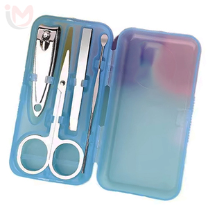 Stainless Steel Professional Classic Manicure Pedicure Set Gift Mini Size 4-in-1 Nail Clipper <b>Tool</b> <b>Case</b> 4pcs - Product Image 1