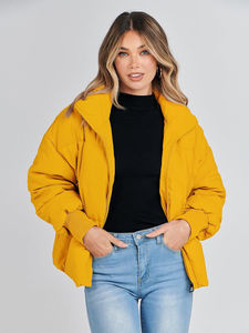 Chaquetas Acolchadas para Mujer, Impermeables y Resistentes al Viento, con Capucha, de Algodón y Poliéster para Invierno, Diseño Personalizado, Tallas Grandes, Logotipo Frontal, Venta al Por Mayor - Product Image 4