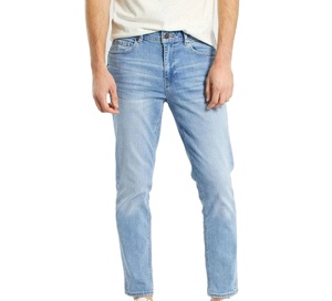 Jeans de Hombre Estilo Urbano, Corte Slim Fit, Denim Elástico en 2 Direcciones, 5 Bolsillos, Color Claro, Cintura Alta, Técnica Lavada - Product Image 1