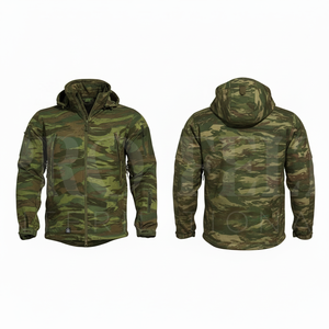 Whole Sale Custom Waterproof Lightweight Hooded Jacket Windproof Outdoor Casual Jacket Long Sleeve Zip Up Closure <b>Coat</b> for Men - Product Image 5
